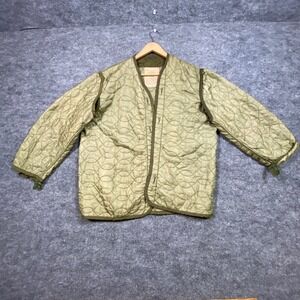 Vintage 1969 US Military M-65 Field Coat Liner Medium Olive Drab Onion Quilted